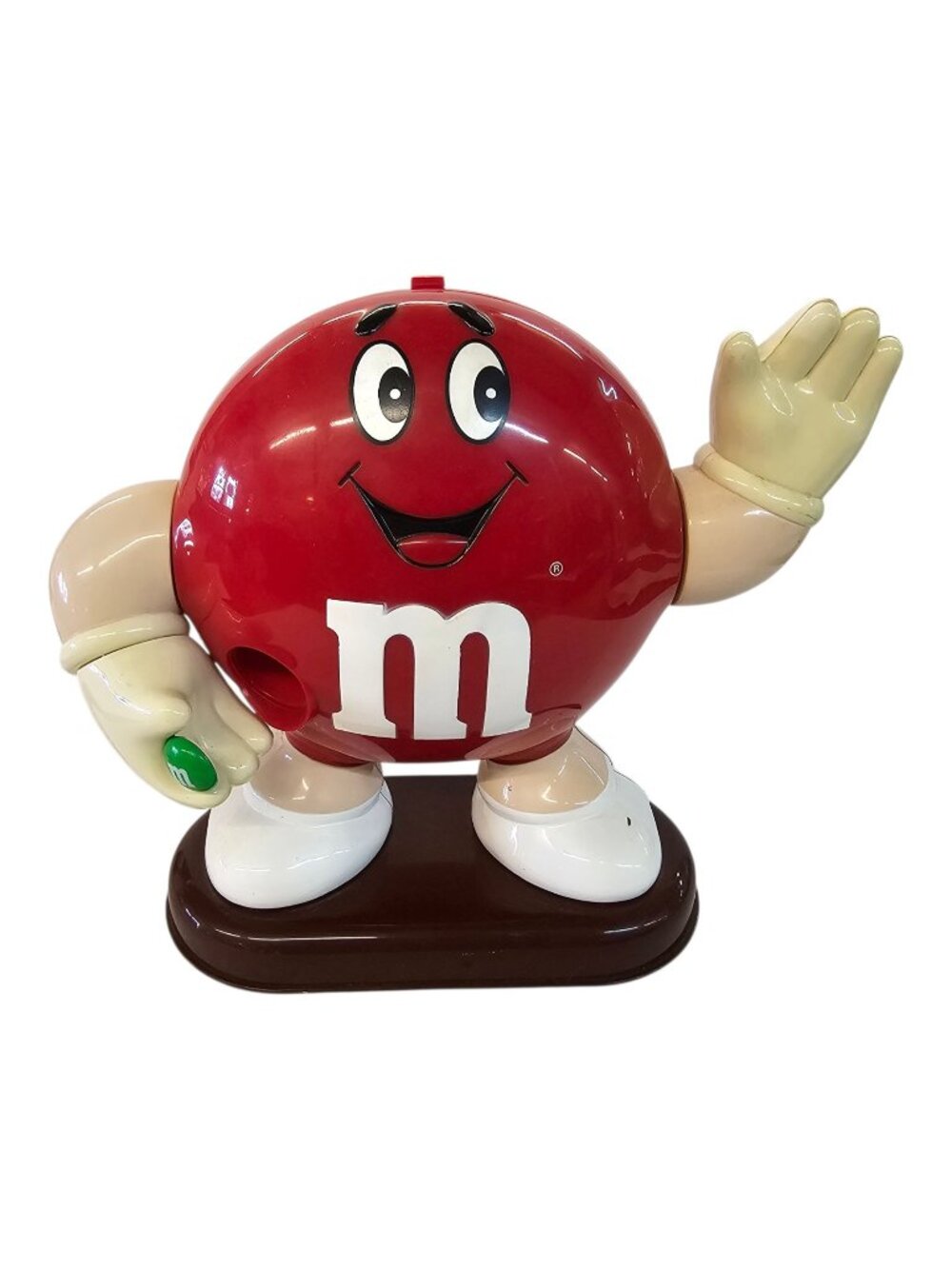 Red M&M Waving Candy Dispenser Collectible Figure Mars Inc Decor Vintage 1992